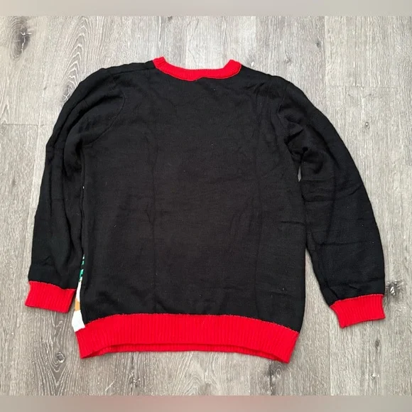 LED Ugly Christmas Sweater Light Up Santa - Picture 3 of 6